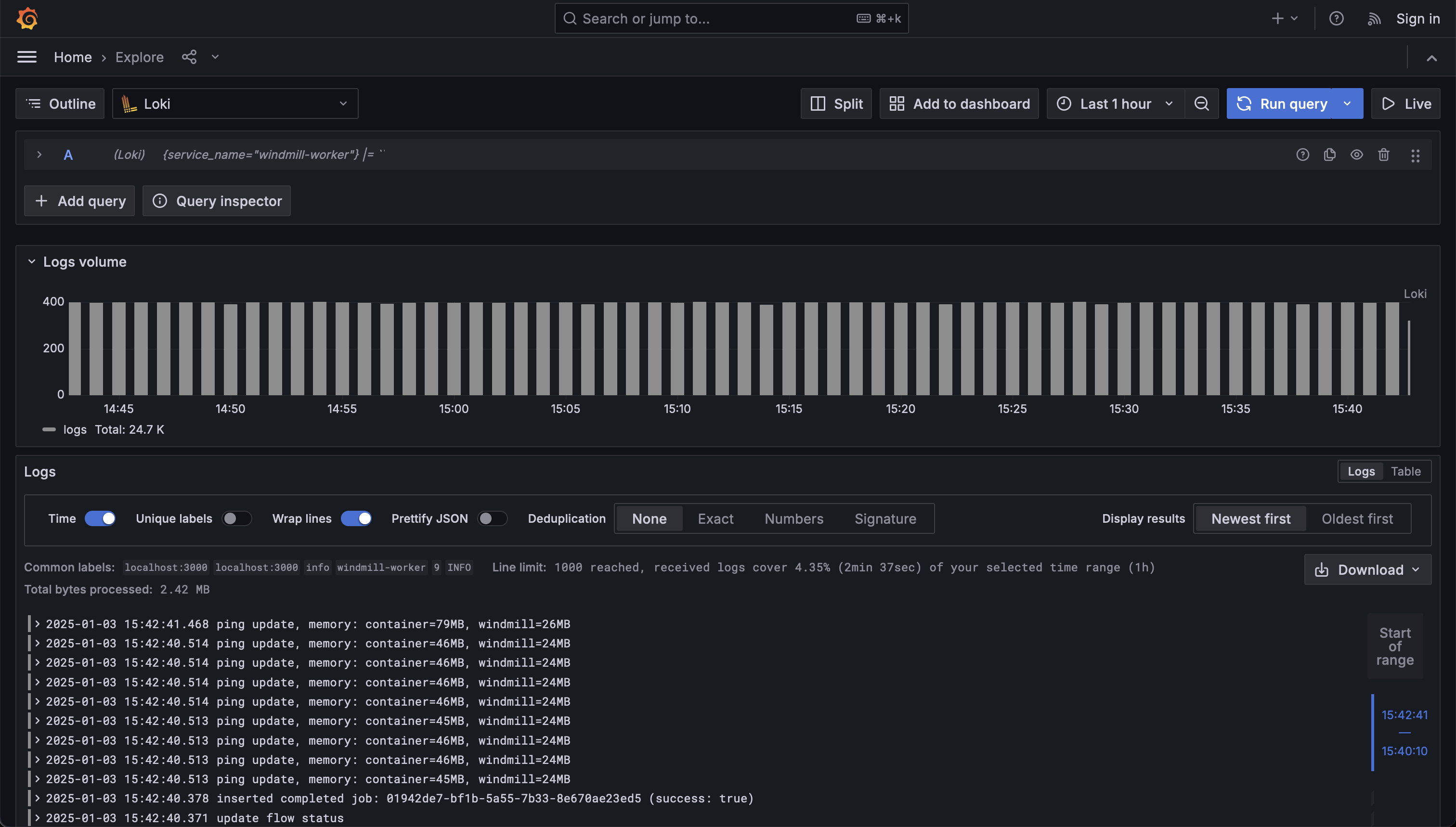 Grafana Logs