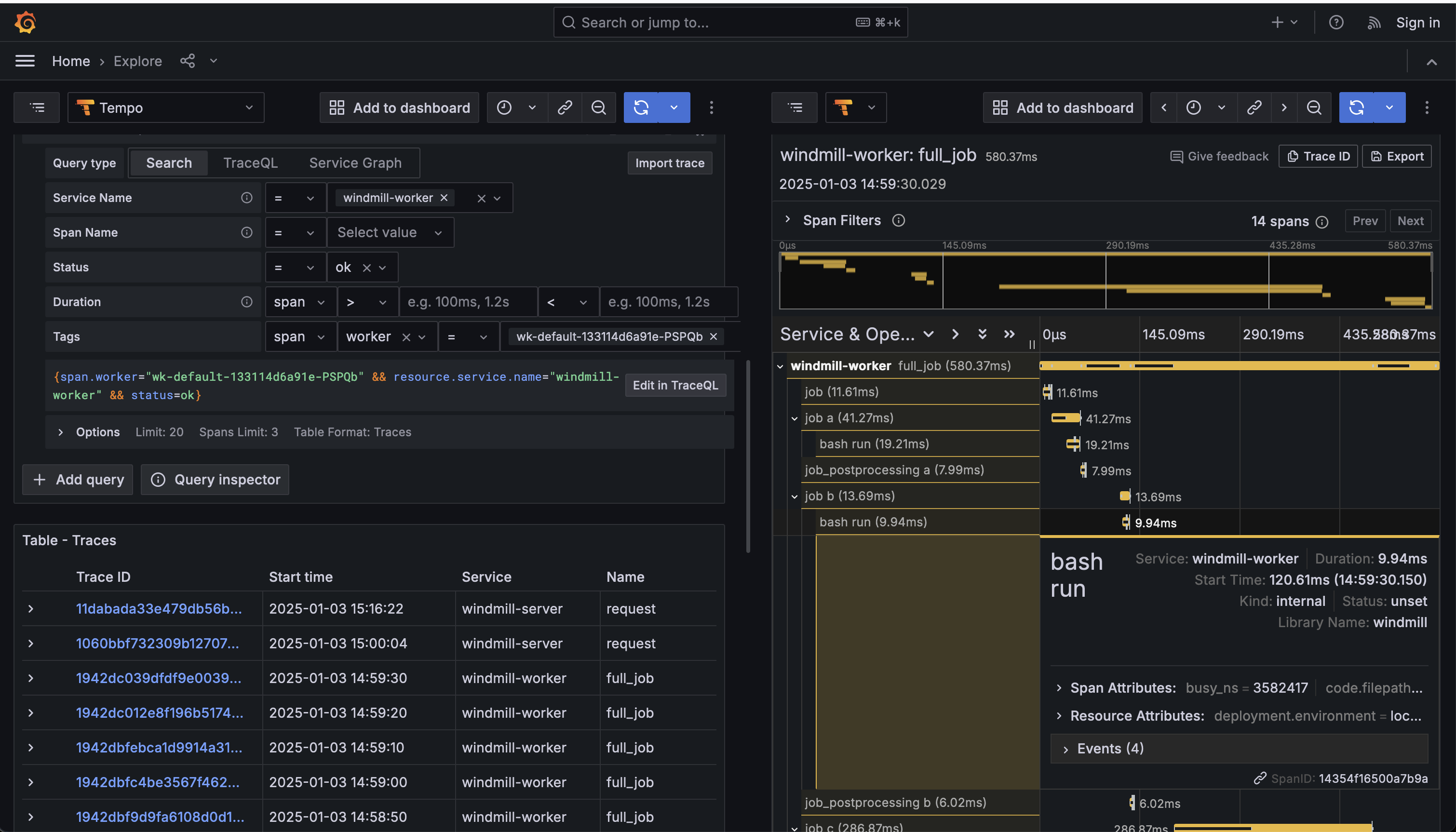 Grafana Traces